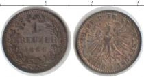 Продать Монеты Франкфурт 1 крейцер 1866 Серебро
