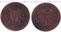 Продать Монеты Вальдек 6 пфеннигов 1730 Медь