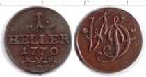 Продать Монеты Саксе-Альтенбург 1 геллер 1770 Медь