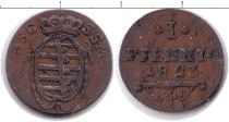 Продать Монеты Саксония 1 пфенниг 1823 Медь