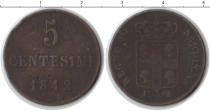 Продать Монеты Сардиния 5 сентесим 1842 Медь
