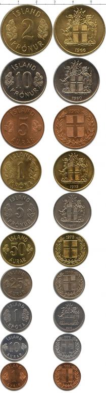 Продать Наборы монет Исландия Исландия 1958-1980 0 