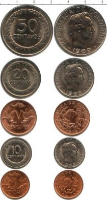 Продать Наборы монет Колумбия Колумбия 1968-1978 0 