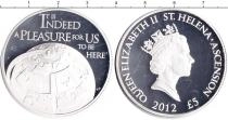 Продать Монеты Остров Святой Елены 5 фунтов 2012 Серебро