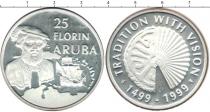 Продать Монеты Аруба 25 флоринов 1999 Серебро
