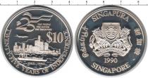Продать Монеты Сингапур 10 долларов 1990 Серебро