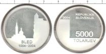 Продать Монеты Словения 5000 толаров 2004 Серебро