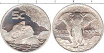 Продать Монеты ЮАР 5 центов 2002 Серебро