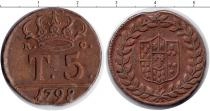 Продать Монеты Италия 5 торнеси 1798 Медь