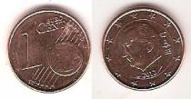 Продать Монеты Бельгия 1 евроцент 2012 сталь с медным покрытием
