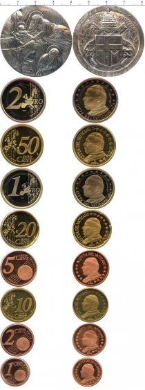 Продать Подарочные монеты Ватикан Евровыпуск 2004 года 2004 
