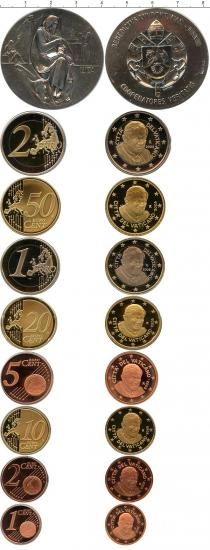 Продать Подарочные монеты Ватикан Евровыпуск 2008 года 2008 
