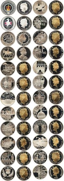 Продать Подарочные монеты Великобритания Золотой юбилей правления Елизаветы 0 Серебро