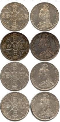 Продать Подарочные монеты Великобритания Двойной флорин 0 Серебро