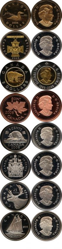 Продать Подарочные монеты Канада Набор монет 2006 года 2006 