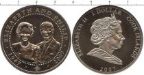 Продать Подарочные монеты Острова Кука Бриллиантовый юбилей бракосочетания Елизаветы и Филиппа 2007 Медно-никель