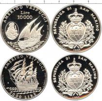 Продать Подарочные монеты Сан-Марино Америго Веспуччи 1995 Серебро
