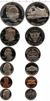 Продать Подарочные монеты США Столетие Эйзенховера 1990 