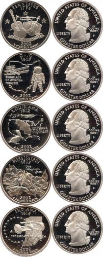 Продать Подарочные монеты США Выпуск монет 2002 в качестве Пруф 2002 Серебро