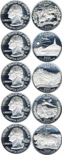 Продать Подарочные монеты США Серебряные четвертаки 2006 2006 Серебро