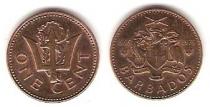 Продать Монеты Барбадос 1 цент 1976 Бронза