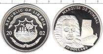 Продать Монеты Либерия 20 долларов 2002 Серебро