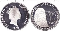 Продать Монеты Острова Кука 50 долларов 1988 Серебро
