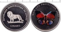 Продать Монеты Конго 5 франков 2002 Медно-никель