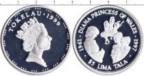 Продать Монеты Токелау 5 тала 1999 Серебро