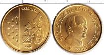 Продать Монеты Монако 20 евроцентов 2005 