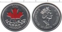 Продать Монеты Канада 25 центов 2001 Медно-никель