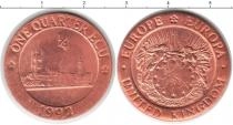 Продать Монеты Великобритания 1/4 экю 1992 Медь