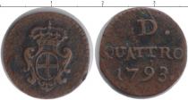 Продать Монеты Генуя 1 кватрино 1793 Медь