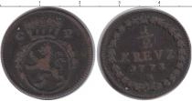Продать Монеты Гессен-Дармштадт 1/2 крейцера 1773 Медь