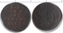 Продать Монеты Саксен-Альтенбург 1 хеллер 1713 Медь