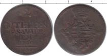 Продать Монеты Саксен-Веймар-Эйзенах 2 пфеннига 1750 Медь