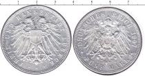 Продать Монеты Любек 5 марок 1907 Серебро