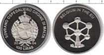 Продать Монеты Мальтийский орден 100 лир 2004 Медно-никель
