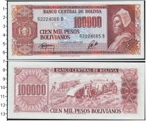 Продать Банкноты Боливия 100000 песо 1984 