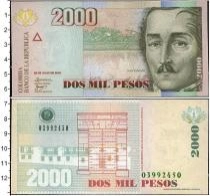 Продать Банкноты Колумбия 2000 песо 2010 