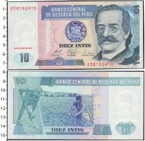 Продать Банкноты Перу 10 инти 1987 