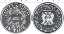 Продать Монеты Сан-Томе и Принсипи 5000 добрас 1999 Серебро