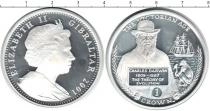 Продать Монеты Гибралтар 1 крона 2001 Серебро