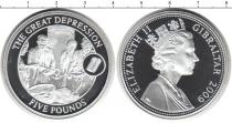 Продать Монеты Гибралтар 5 фунтов 2009 Серебро