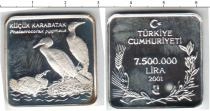 Продать Монеты Турция 7500000 лир 2001 Серебро