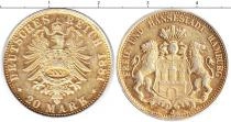 Продать Монеты Ганновер 20 марок 1881 