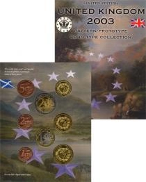 Продать Подарочные монеты Великобритания Набор монет Евро-модель 2003 