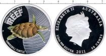 Продать Подарочные монеты Австралия Подводная жизнь, Черепаха 2011 Серебро