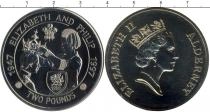 Продать Подарочные монеты Олдерни Золотой юбилей бракосочетания Елизаветы и Филиппа 1997 Медно-никель
