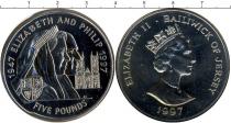 Продать Подарочные монеты Остров Джерси Золотой юбилей бракосочетания Елизаветы и Филиппа 1997 Медно-никель